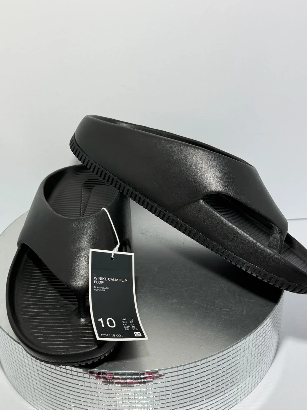 Nike Black Slide-Style Flip Flops size 10 New w tags